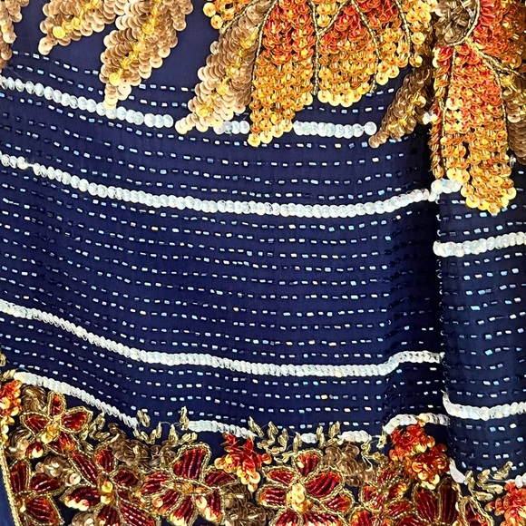 Papell Boutique vintage beaded jacket with 100% silk lining - Picture 6 of 8